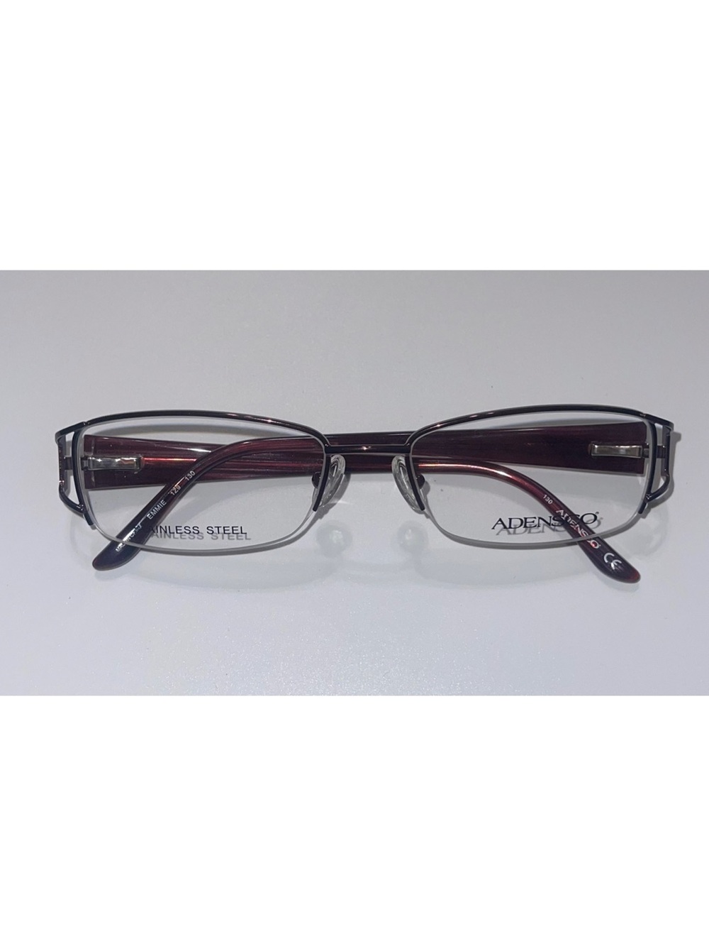 NWOT Adesco Rectangular Eyeglasses in Dark Brown Emmie 1Z9